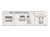 1705020 Decal Cap(2250Lb-1020Kg)(Ext) | JLG